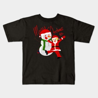 Merry Christmas ... Eve, Snowman Kids T-Shirt